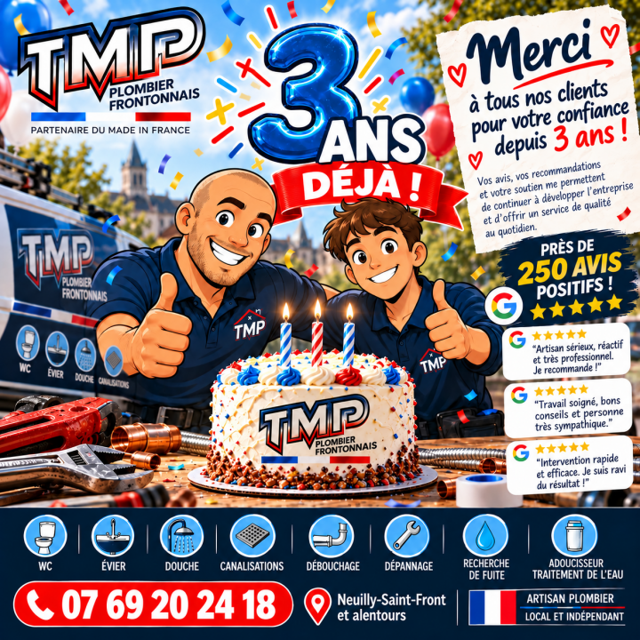 3 ans de plomberie festive en France